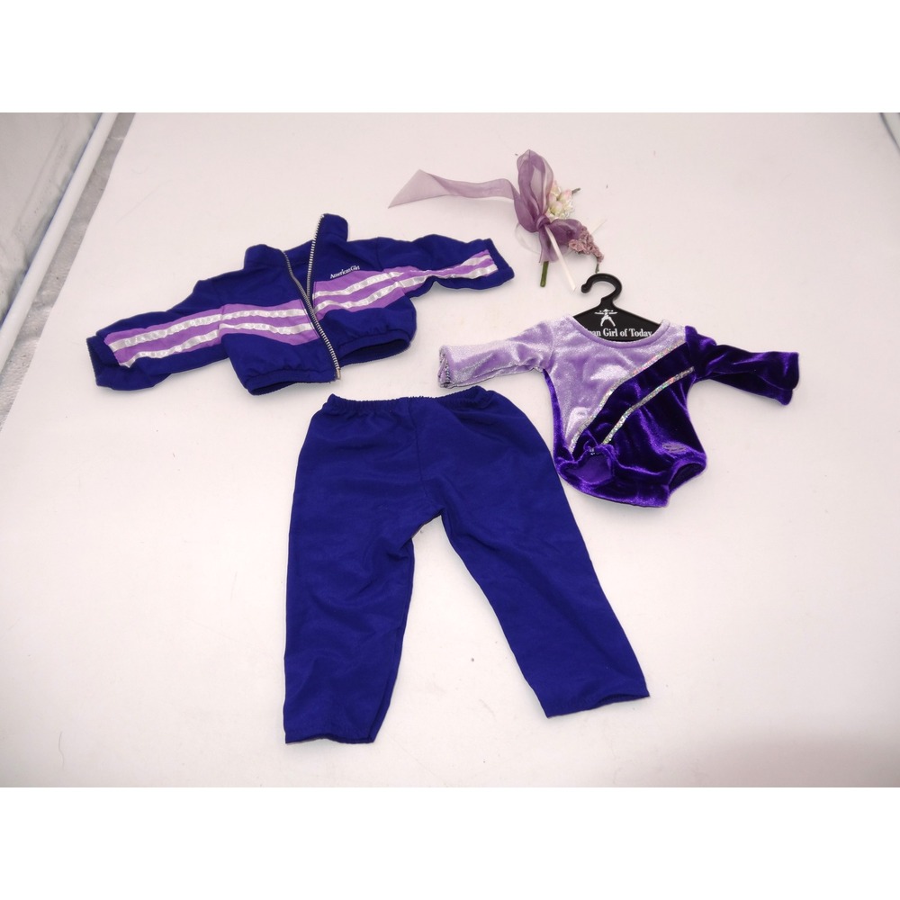 American Girl Doll Gymnastics Outfit and Jacket Girl Of Today Purple Set 2002